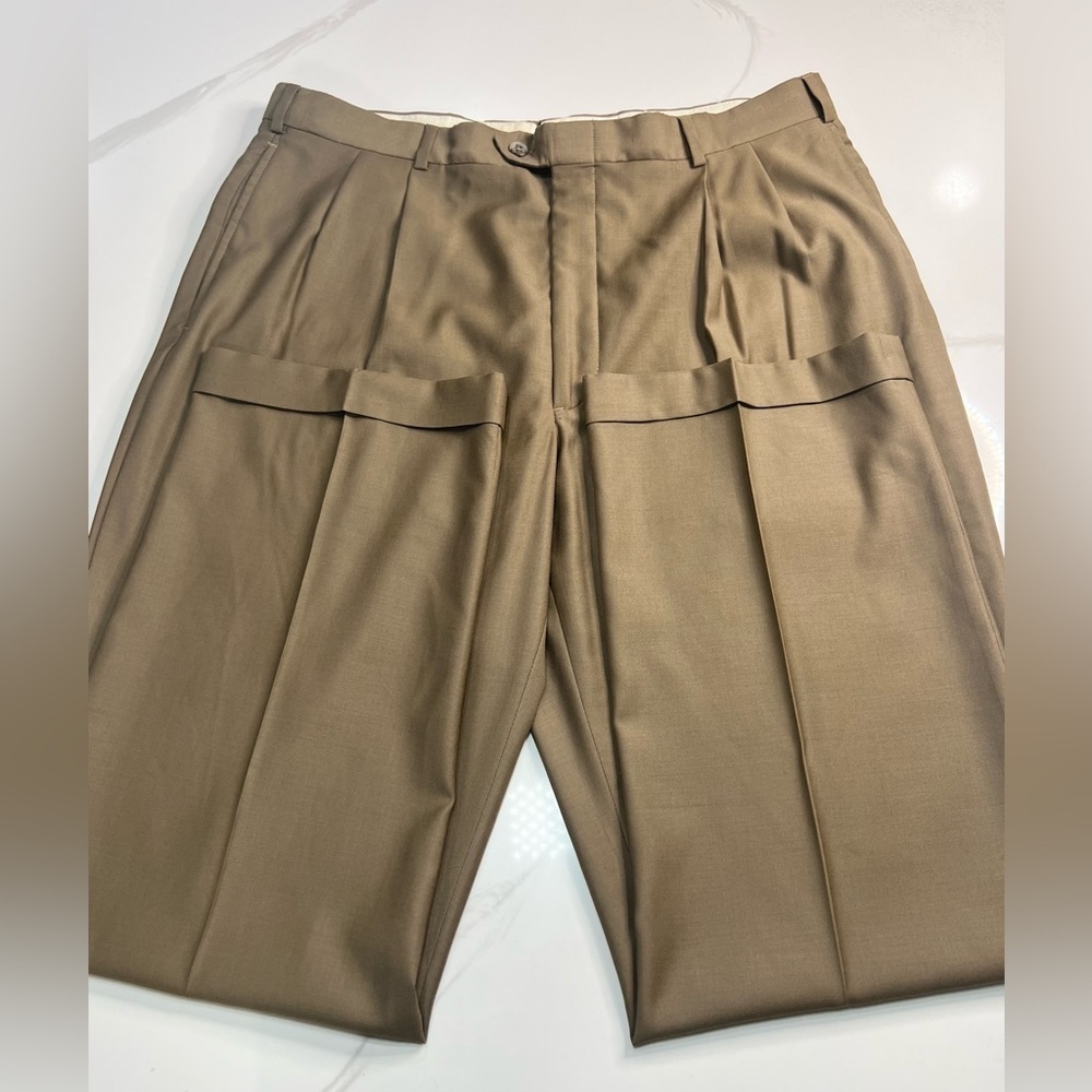 Jos A Bank  Men’s Wool Slacks Pants Pleated 36x31 Workwear